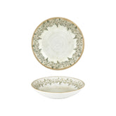 Oliva dia.9.75" h:0" 44 oz. Round Green Vitrified Deep Plate