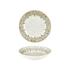 Oliva dia.9.75" h:0" 44 oz. Round Green Vitrified Deep Plate
