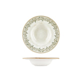 Oliva dia.9.75" h:0" 14 oz. Round Green Vitrified Deep Plate