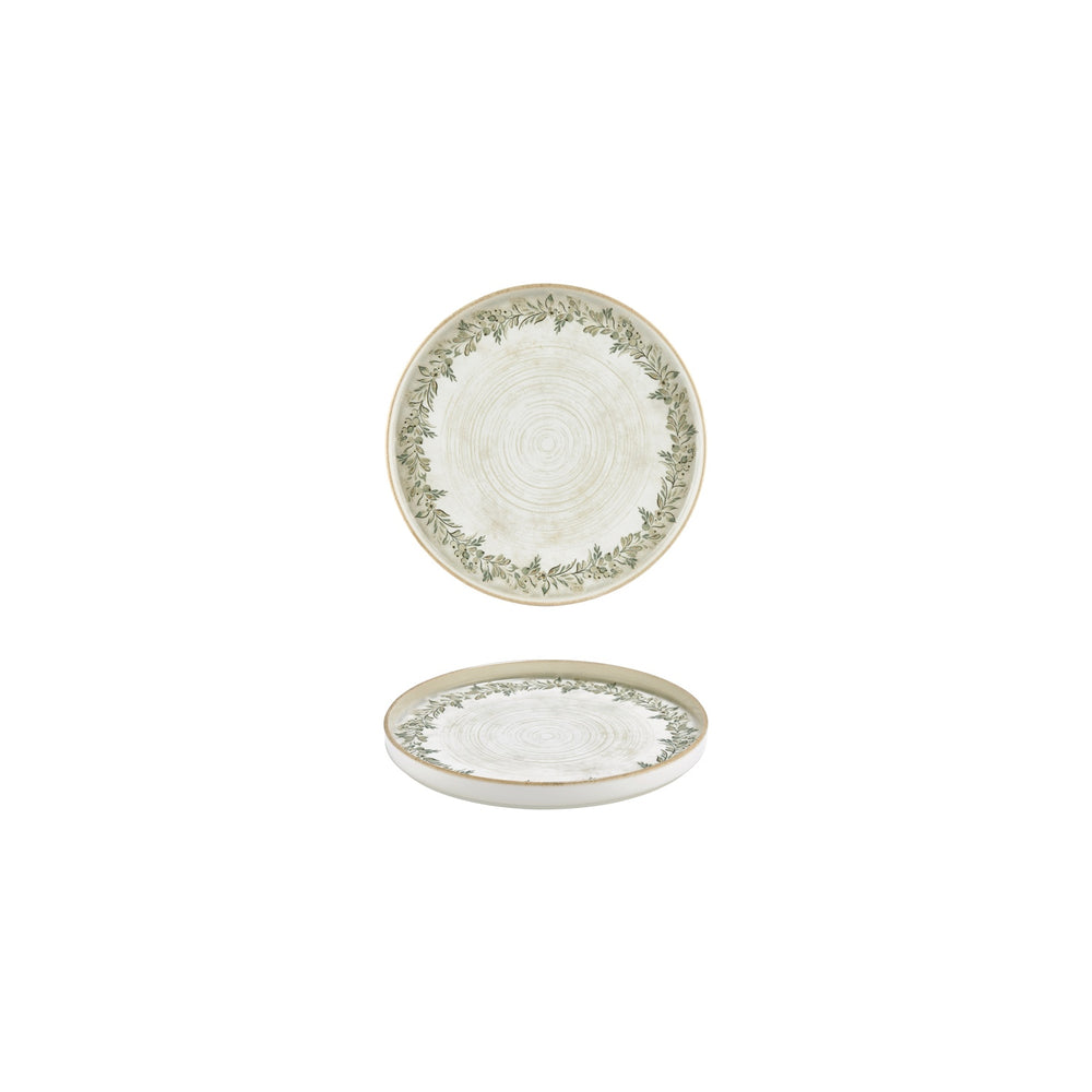 Oliva dia.6.25" Round Green Vitrified Plate