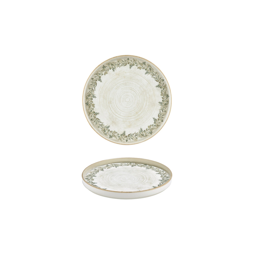 Oliva dia.7.5" Round Green Vitrified Plate