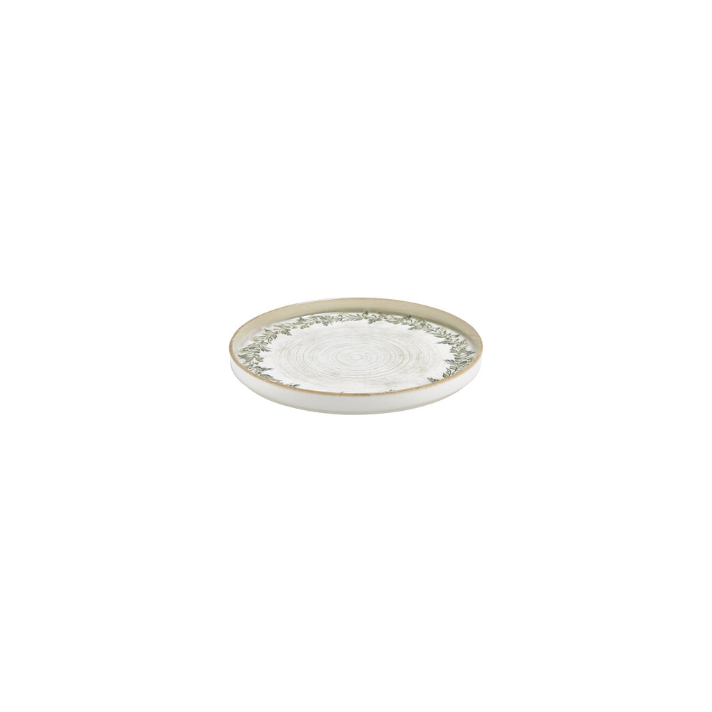 Oliva dia.7.5" Round Green Vitrified Plate