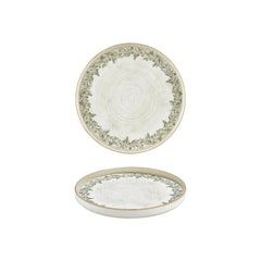 Oliva dia.9" Round Green Vitrified Plate