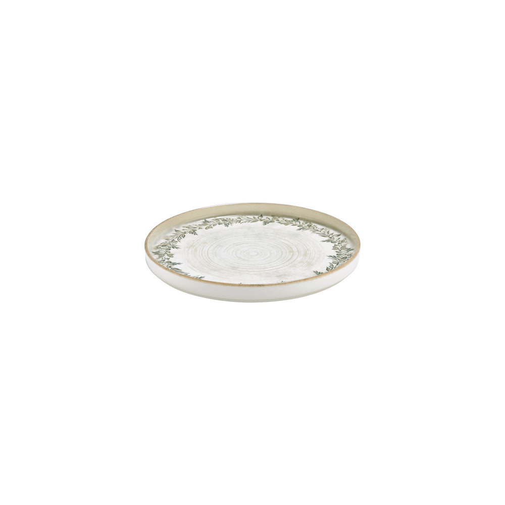 Oliva dia.9" Round Green Vitrified Plate