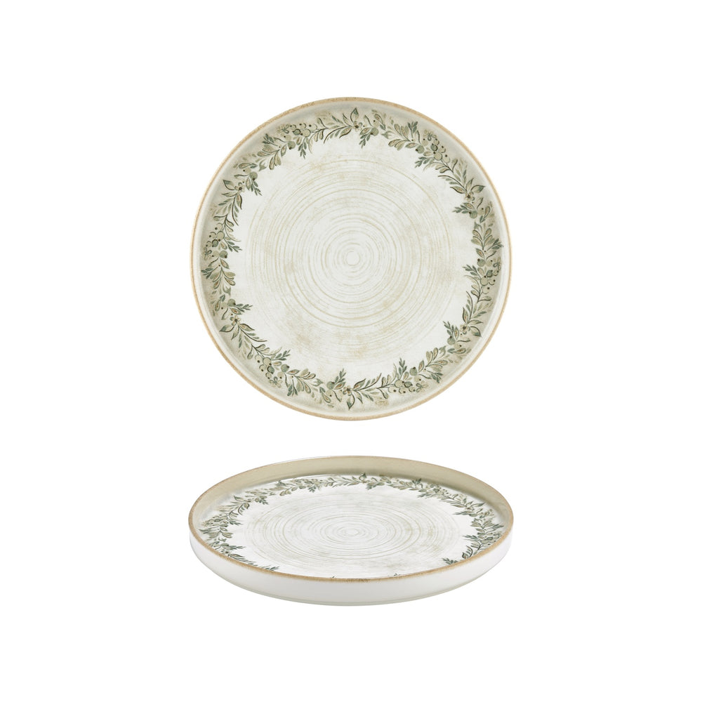 Oliva dia.9.75" Round Green Vitrified Plate