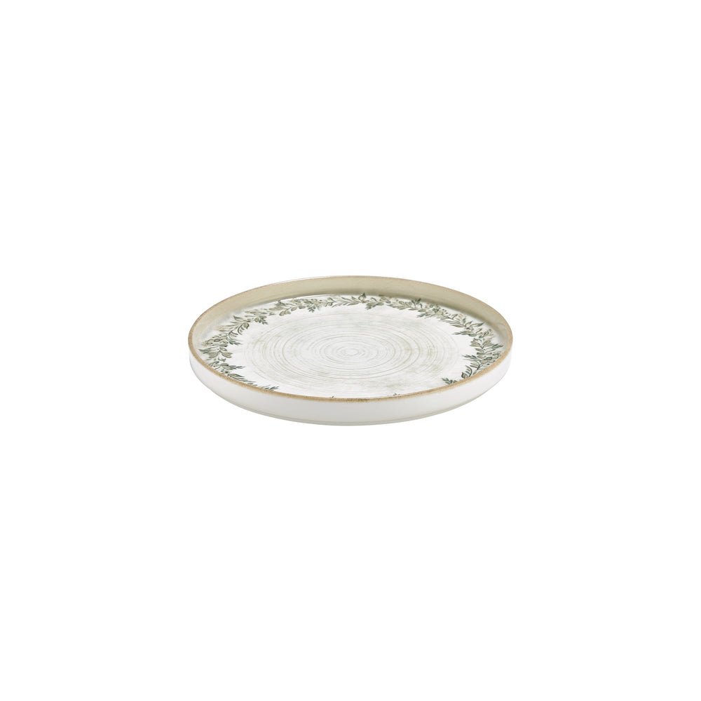 Oliva dia.9.75" Round Green Vitrified Plate