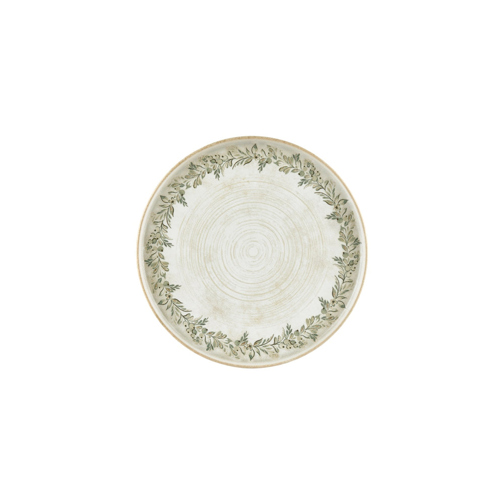 Oliva dia.9.75" Round Green Vitrified Plate