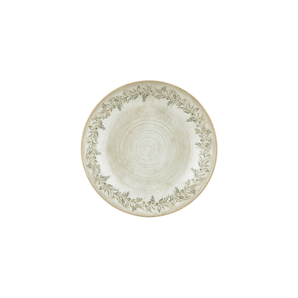 Oliva dia.9.75" Round Green Vitrified Plate