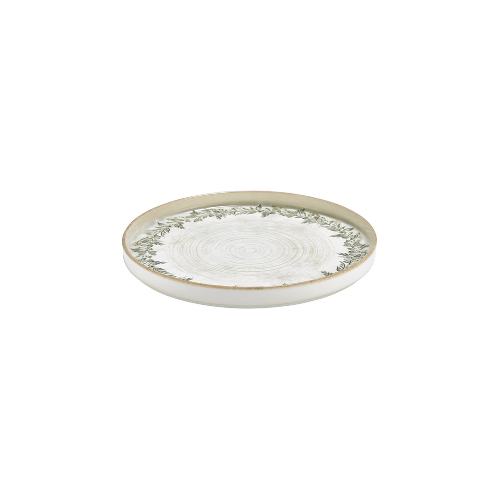Oliva dia.10.75" Round Green Vitrified Plate