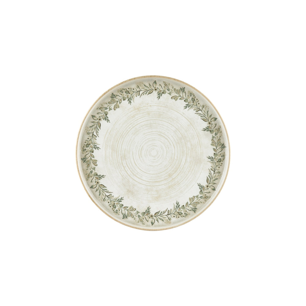 Oliva dia.10.75" Round Green Vitrified Plate