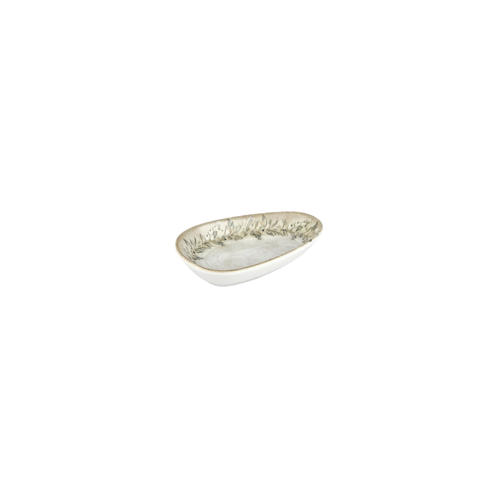 Oliva 6.25" x 4" x h:0" Organic Green Vitrified Platter