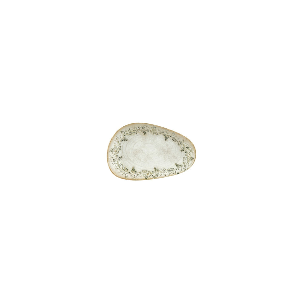 Oliva 6.25" x 4" x h:0" Organic Green Vitrified Platter