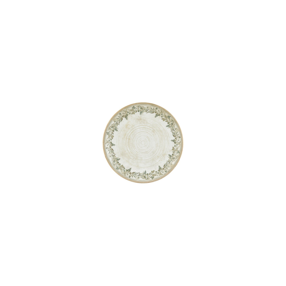 Oliva dia.6" Round Green Vitrified Plate
