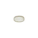 Oliva 6" x 3.5" x h:0" Oval Green Vitrified Platter