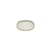 Oliva 7.5" x 4.25" x h:0" Oval Green Vitrified Platter