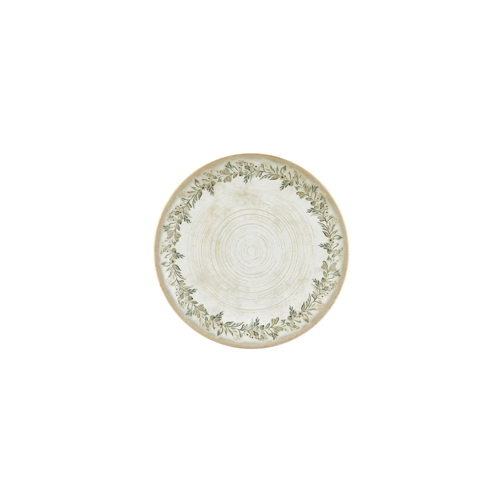 Oliva dia.8.25" Round Green Vitrified Plate