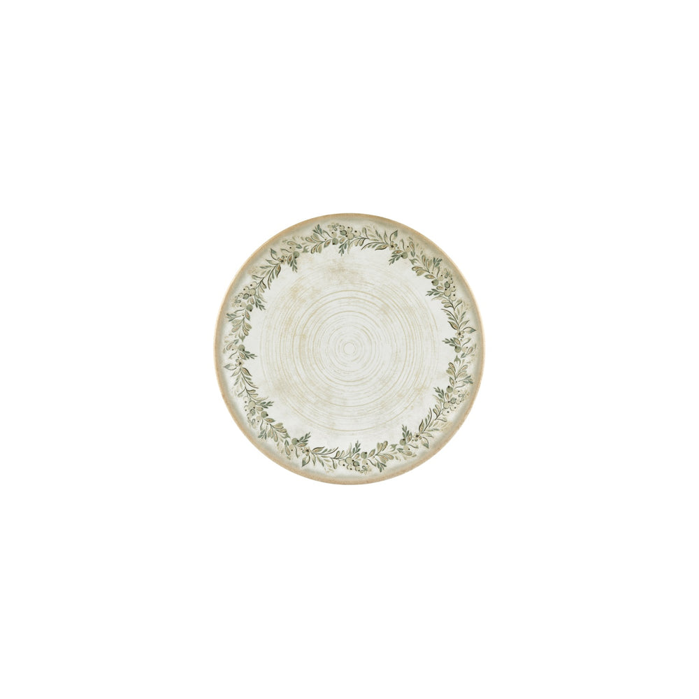 Oliva dia.8.25" Round Green Vitrified Plate