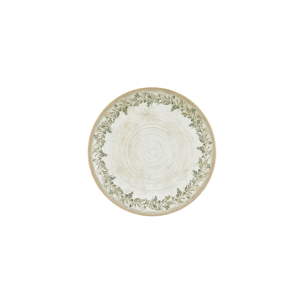 Oliva dia.9" Round Green Vitrified Plate