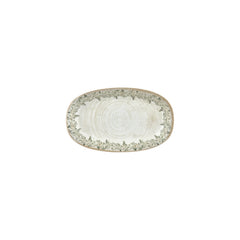 Oliva 9.5" x 5.75" x h:0" Oval Green Vitrified Platter