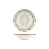 Oliva dia.9.75" h:0" 14 oz. Round Green Vitrified Deep Plate