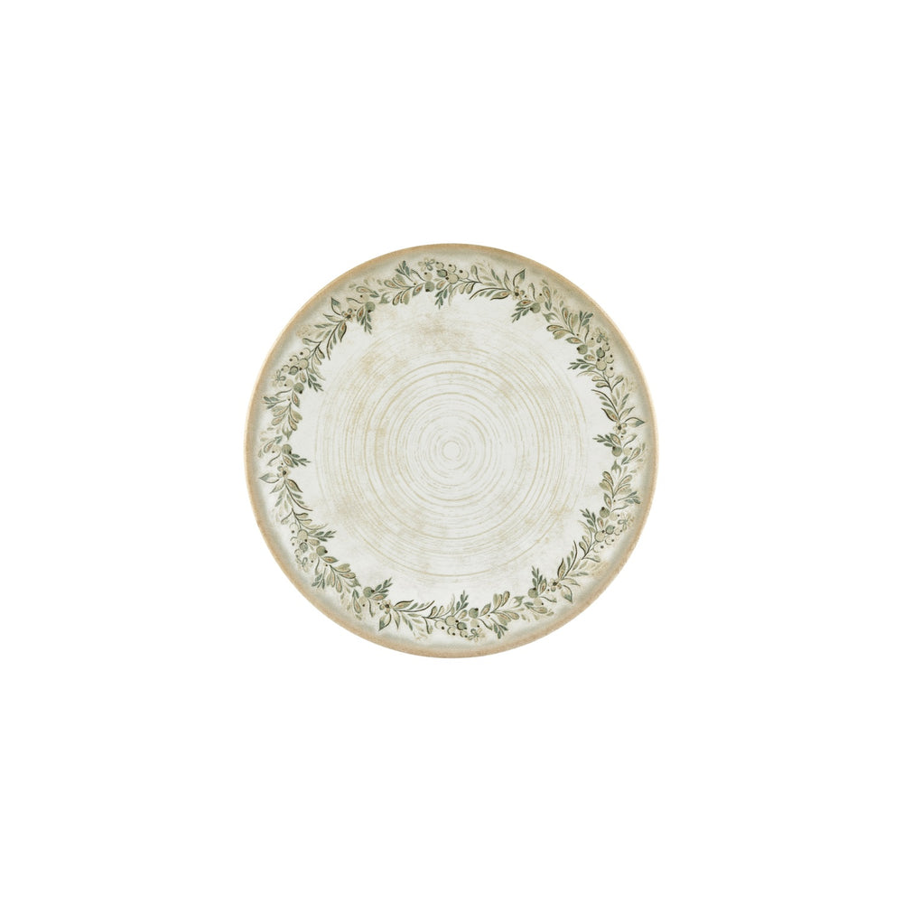 Oliva dia.9.75" Round Green Vitrified Plate