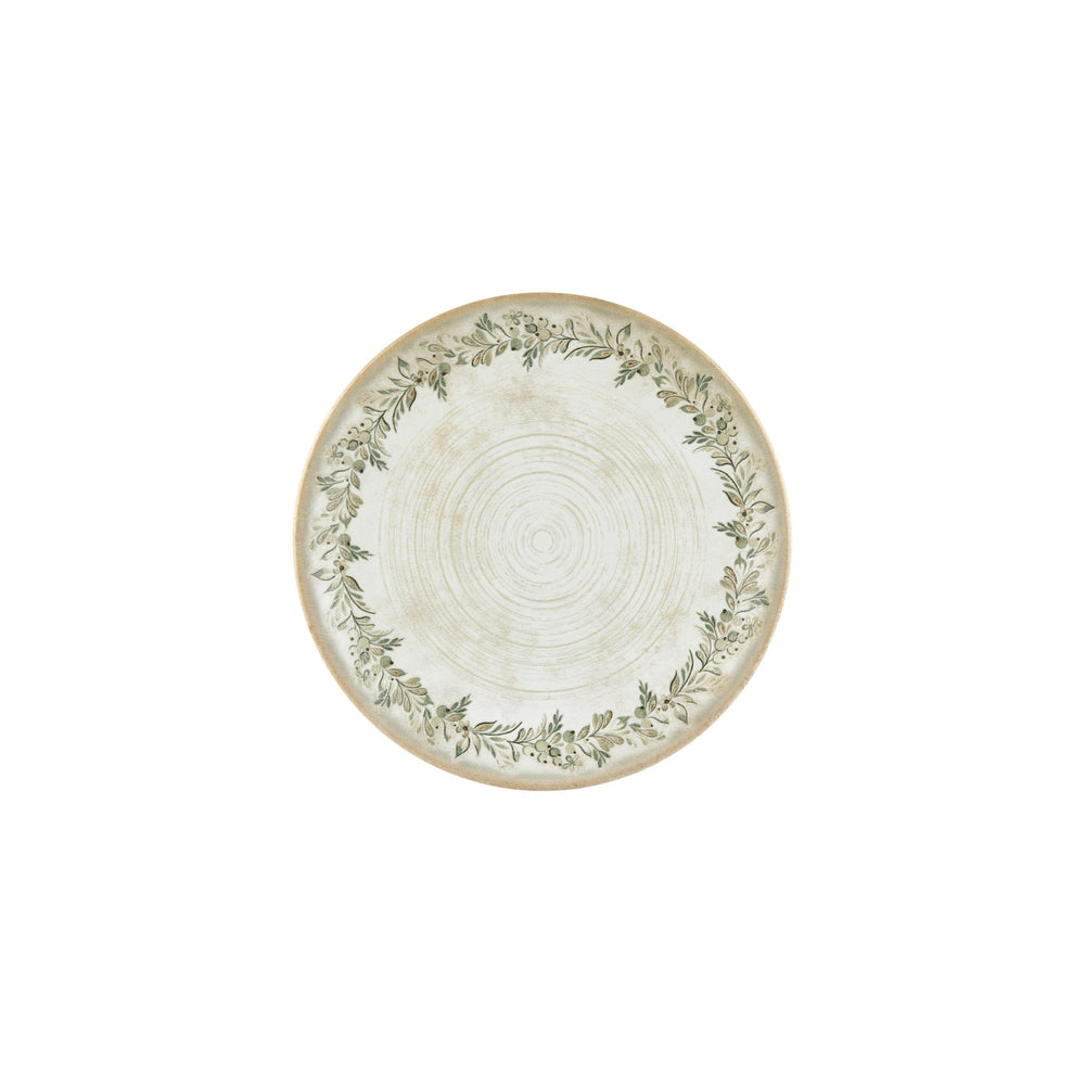 Oliva dia.9.75" Round Green Vitrified Plate