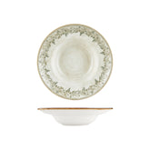 Oliva dia.10.75" h:0" 17 oz. Round Green Vitrified Deep Plate
