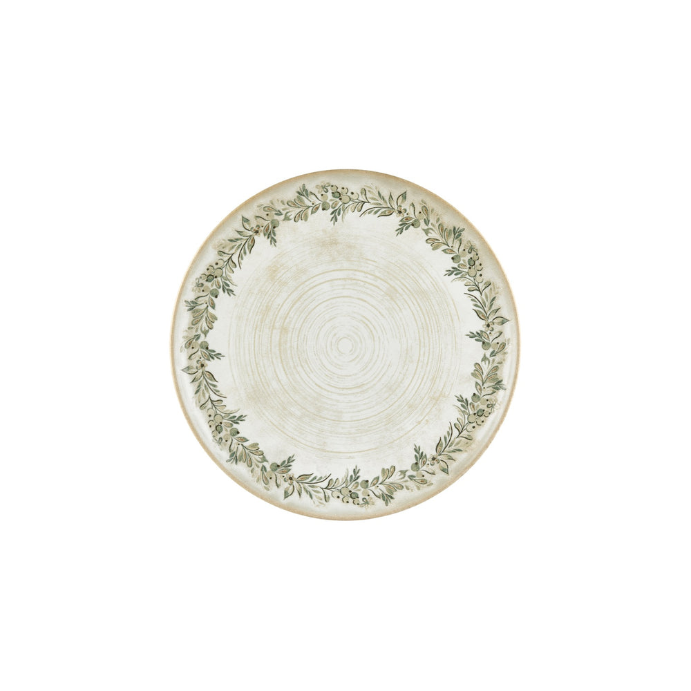 Oliva dia.10.75" Round Green Vitrified Plate