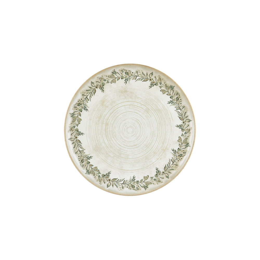 Oliva dia.10.75" Round Green Vitrified Plate
