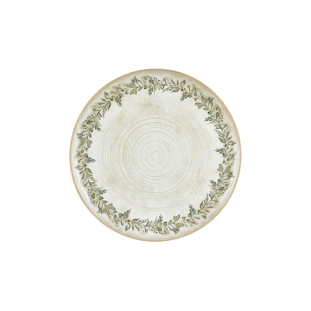 Oliva dia.11.75" Round Green Vitrified Plate