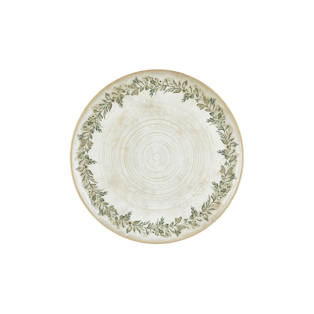 Oliva dia.11.75" Round Green Vitrified Plate