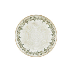 Oliva dia.12.5" x 12.5" Round Green Vitrified Pizza Plate