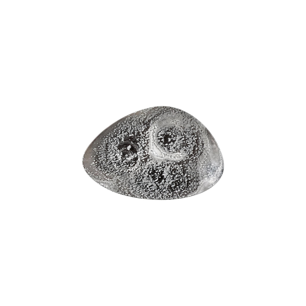 Island Onix 9.75" x 6.75" x h:0" Organic Gray Vitrified Saucer