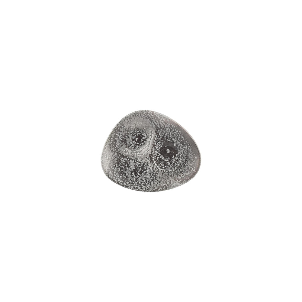 Island Onix 5.5" x 4.25" x h:0" Organic Gray Vitrified Saucer