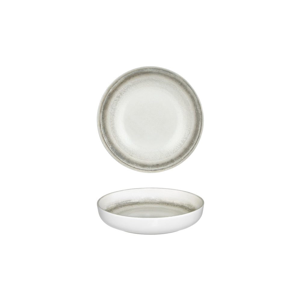 Ephyra dia.7.5" h:0" 24 oz. Round Gray Vitrified Deep Plate