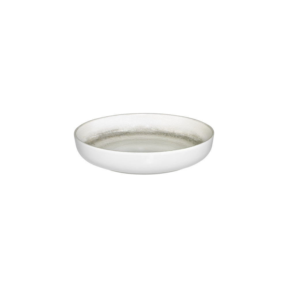 Ephyra dia.10.25" h:0" 59 oz. Round Gray Vitrified Deep Plate