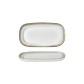Ephyra 11.75" x 6.25" x h:0" Oval Gray Vitrified Platter