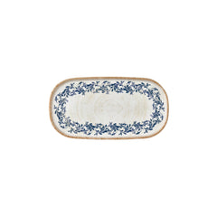 Kario 11.75" x 6.25" x h:0" Oval Blue Vitrified Platter