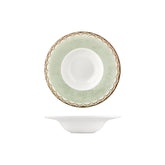 Rome dia.9.75" h:0" 14 oz. Round Green Vitrified Deep Plate