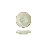 Rome dia.6" h:1.25" 7 oz. Round Green Vitrified Deep Plate