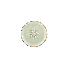 Rome dia.8.25" Round Green Vitrified Plate