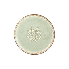 Rome dia.12.5" x 12.5" Round Green Vitrified Pizza Plate