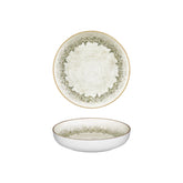 Oliva dia.9" h:0" 42 oz. Round Green Vitrified Deep Plate