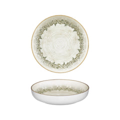 Oliva dia.10.25" h:0" 59 oz. Round Green Vitrified Deep Plate