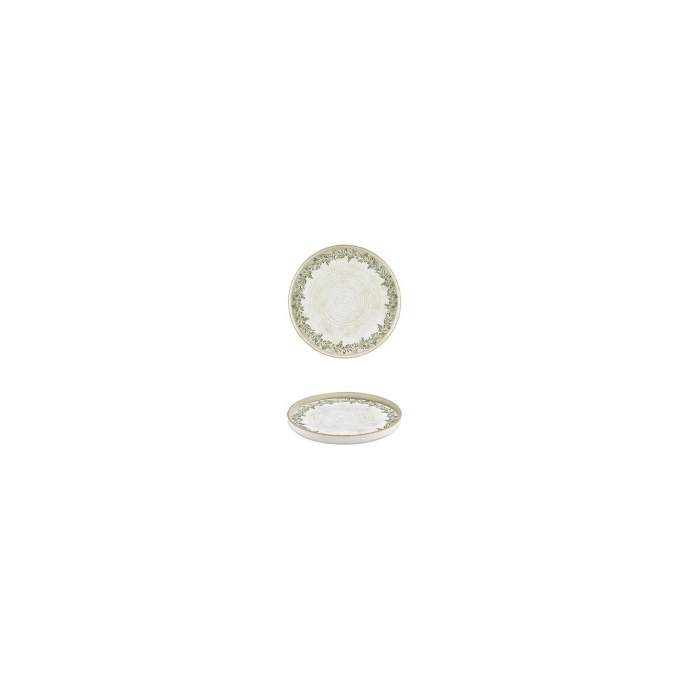 Oliva dia.3.5" h:0" Round Green Vitrified Deep Plate