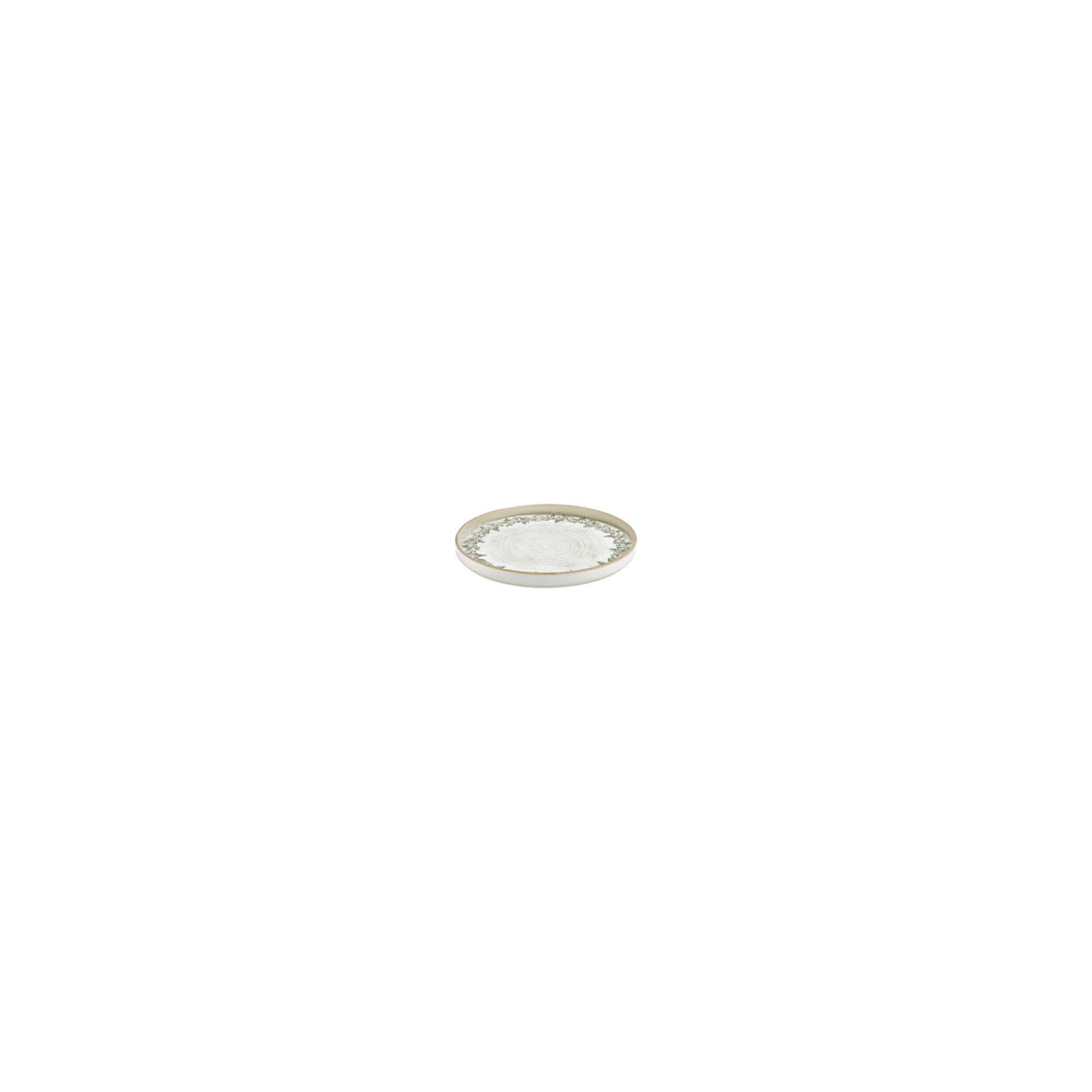 Oliva dia.3.5" h:0" Round Green Vitrified Deep Plate