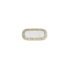 Oliva 7.75" x 3.75" x h:0" Oval Green Vitrified Platter
