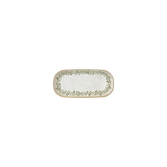 Oliva 7.75" x 3.75" x h:0" Oval Green Vitrified Platter