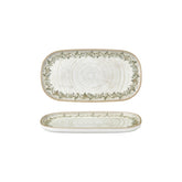 Oliva 11.75" x 6.25" x h:0" Oval Green Vitrified Platter