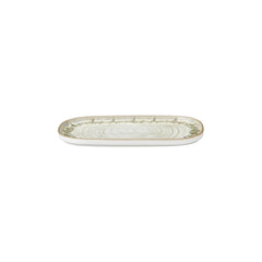 Oliva 11.75" x 6.25" x h:0" Oval Green Vitrified Platter